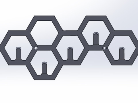 Keyholder honeycomb 3D Принт Модель