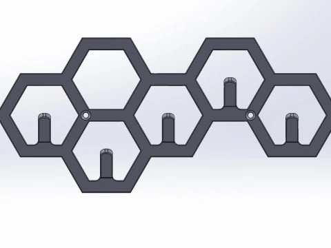 Keyholder honeycomb 3D Print Model