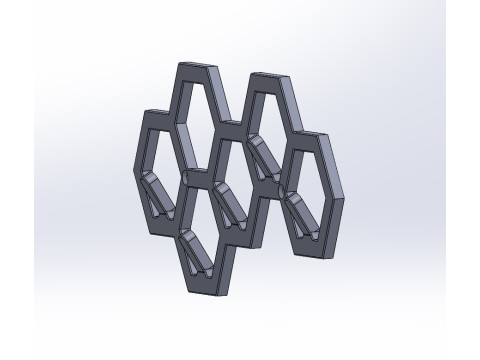 Keyholder honeycomb 3D Принт Модель