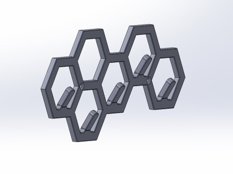 Keyholder honeycomb 3D Принт Модель