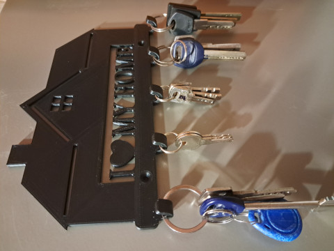 Key hanger I LOVE MY HOME 3D Print Model