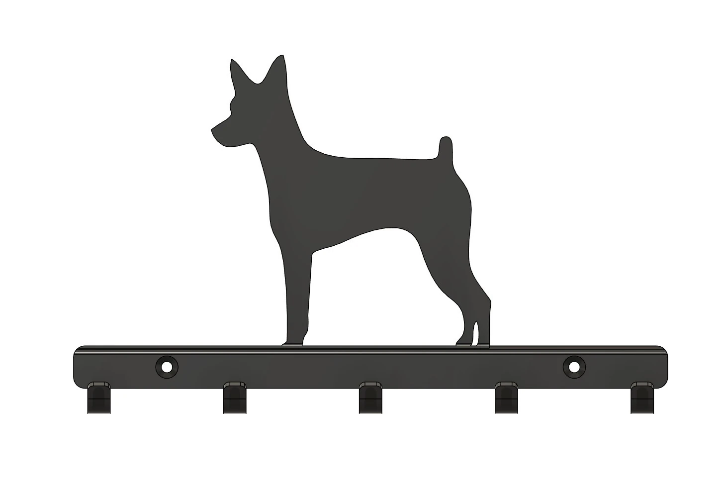 Keyholder miniature Pinscher 3D Print Model .c4d .max .obj .3ds .fbx .stl .blend 