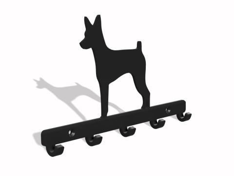 Keyholder miniature Pinscher Model Cetak 3D