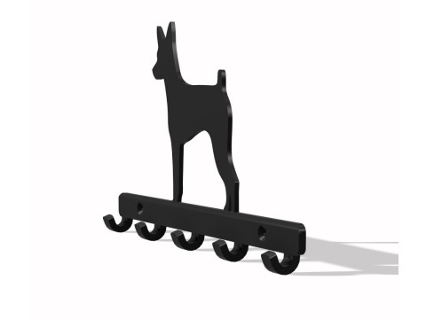 Keyholder miniature Pinscher Model Cetak 3D