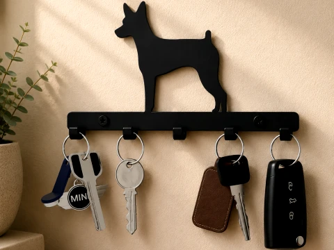 Porte-cl&eacute;s Pinscher nain Modèles 3D en vedette