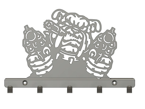 Keyholder gangster bulldog 3D 打印模型