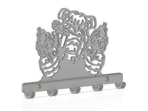 Keyholder gangster bulldog 3D 打印模型