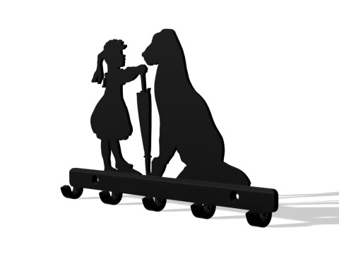 Key hanger girl and dog 3D 프린트 모델