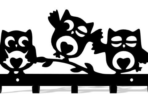 Keyholder Funny owls 3D Принт Модель