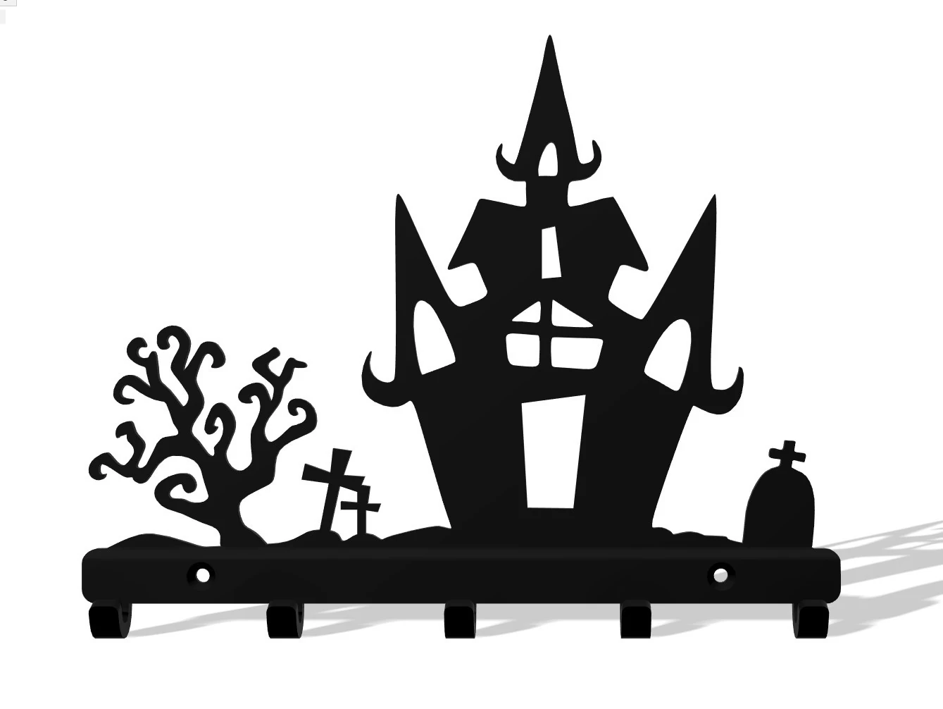 Gloomy Halloween Abode 3D Print Model .c4d .max .obj .3ds .fbx .stl .blend
