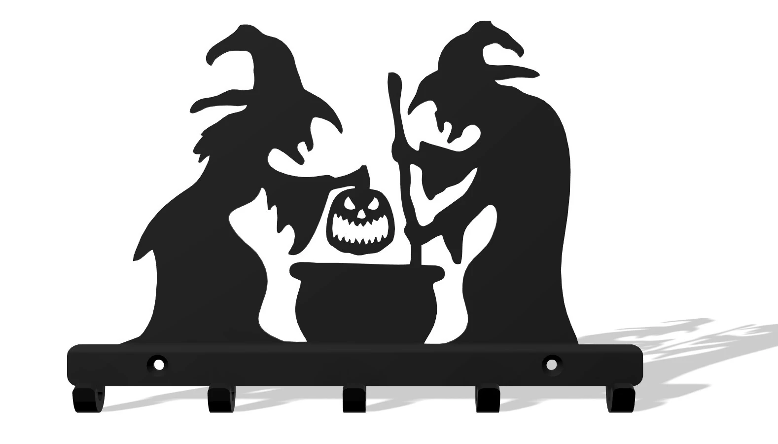 Keyholder The witches 3D Print Model .c4d .max .obj .3ds .fbx .stl .blend 