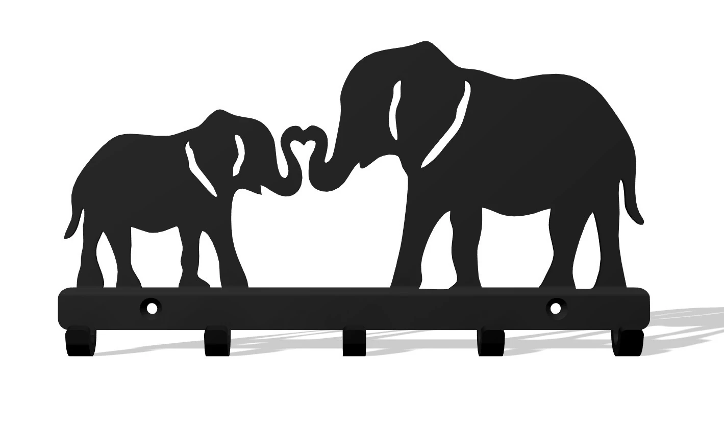 Elephant Embrace Key Station 3D Print Model .c4d .max .obj .3ds .fbx .stl .blend