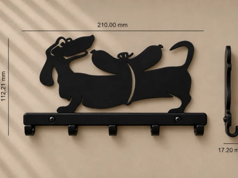 Funny dog hook 3D Print Model