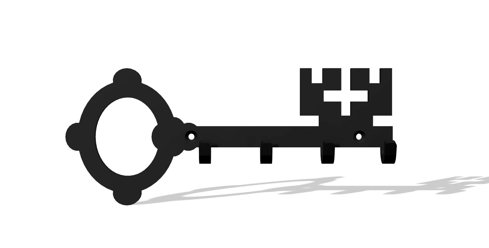 Key hanger The key 3D Print Model .c4d .max .obj .3ds .fbx .stl .blend 