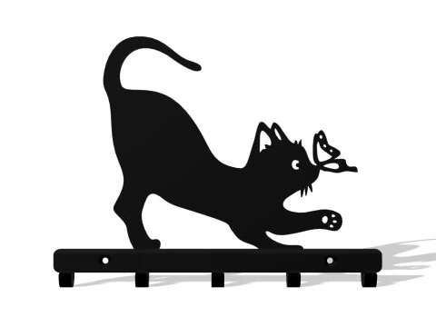 Porta-chaves de bigodes e asas Modelo de Impressão 3D