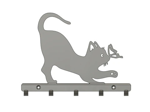 Whiskers and Wings Key Rack 3D Print Model