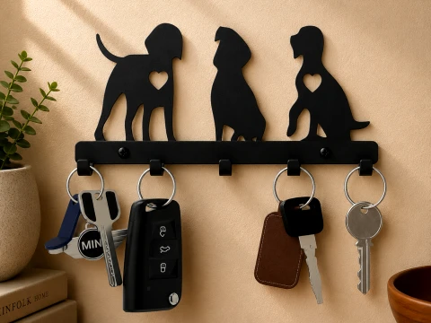 Porta-chaves cora&ccedil;&otilde;es de patas Modelo de Impressão 3D