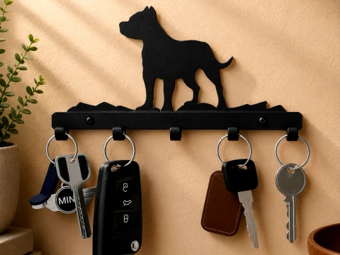 Pitbull Key Keeper 3D Print Model