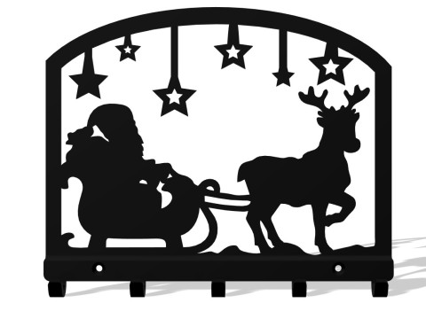 Santa on the Way 3D Print Model