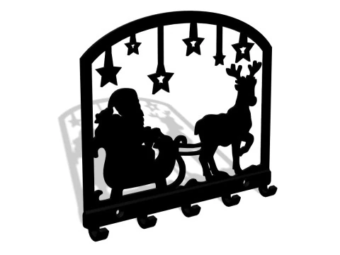 Santa on the Way 3D Print Model