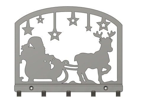 Santa on the Way 3D 프린트 모델