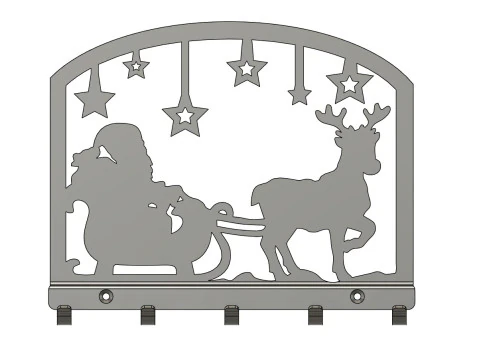 Santa on the Way 3D Print Model
