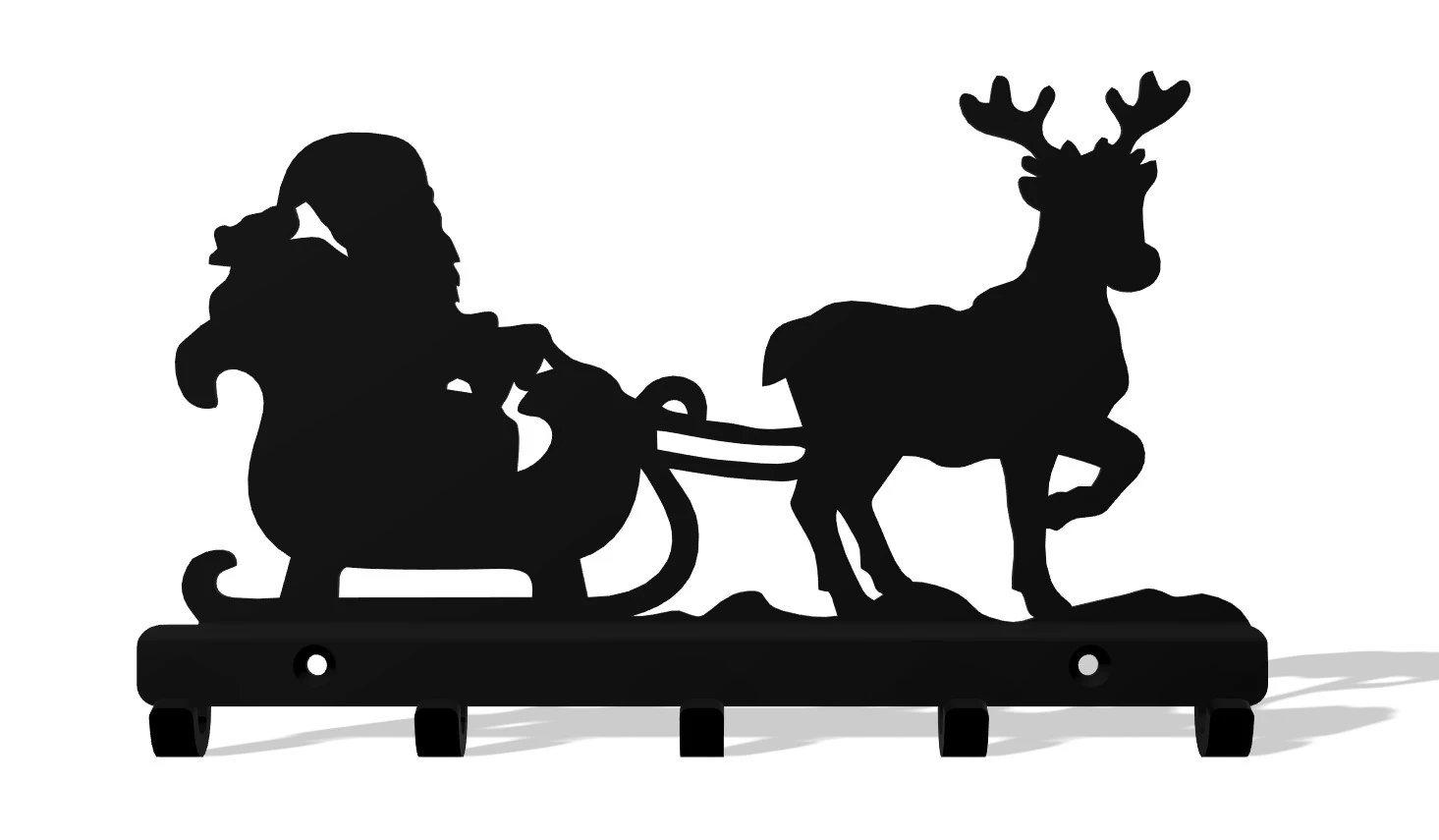 Santa on the Way 2 3D Print Model .c4d .max .obj .3ds .fbx .stl .blend