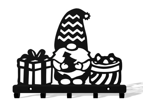 Porta-chaves Gnomo do Papai Noel 2 Modelo de Impressão 3D