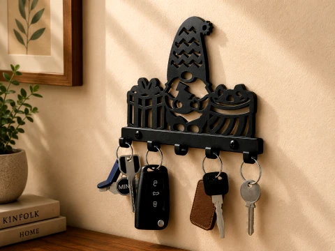 Santas Gnome Key Holder 2 3D Print Model