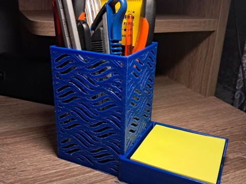 Pen holder Waves Modello di stampa 3D