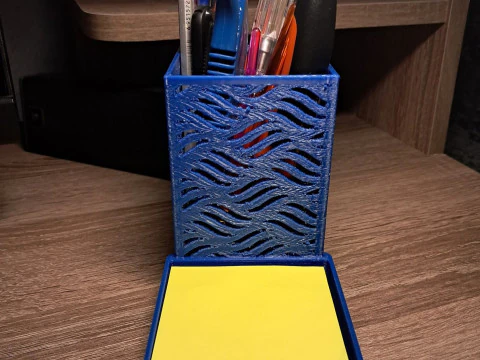 Pen holder Waves 3D Print Model