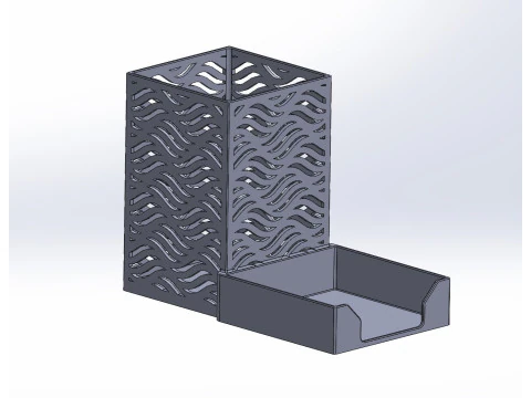 Pen holder Waves 3D Print Model