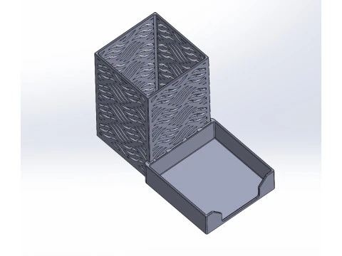 Pen holder Waves 3D Print Model