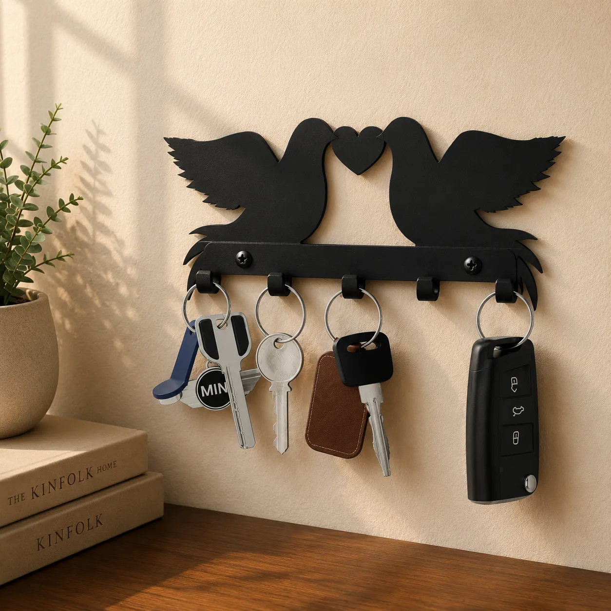 Love Doves Key Holder 3D Print Model .c4d .max .obj .3ds .fbx .stl .blend 