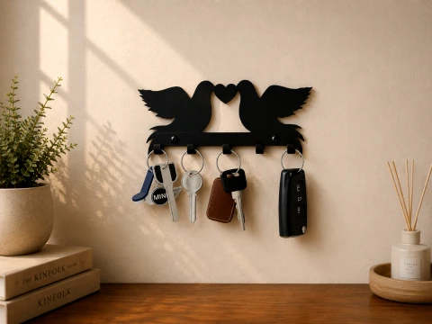 Love Doves Key Holder 3D Print Model