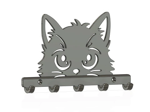 Whisker Watch Key Organizer 3D Print Model