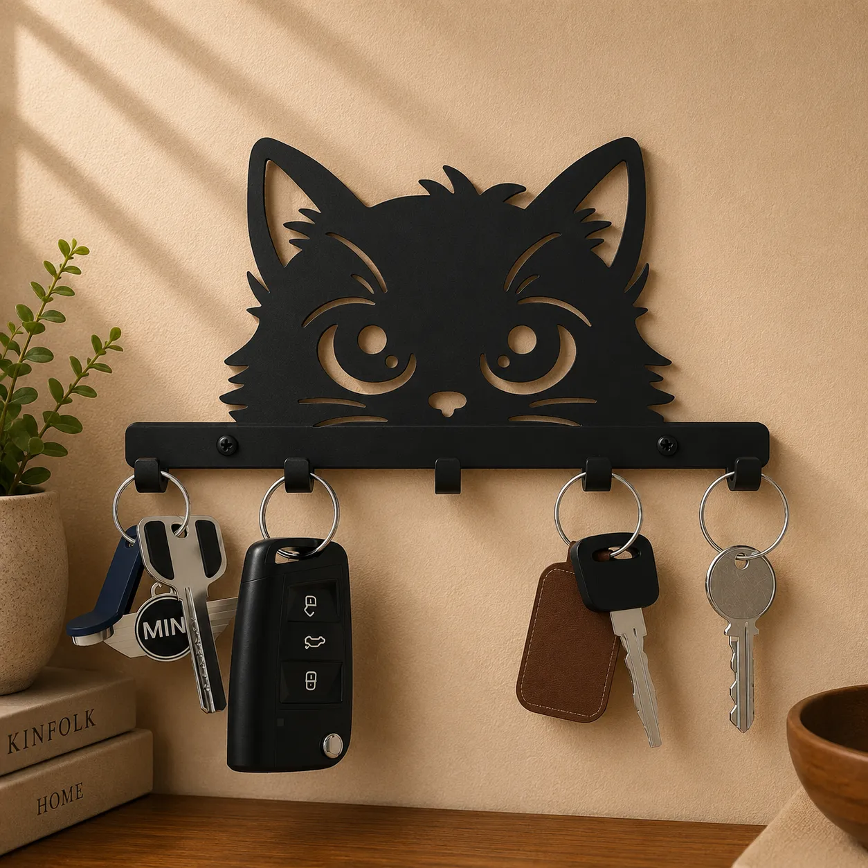 Whisker Watch Key Organizer 3D Print Model .c4d .max .obj .3ds .fbx .stl .blend 
