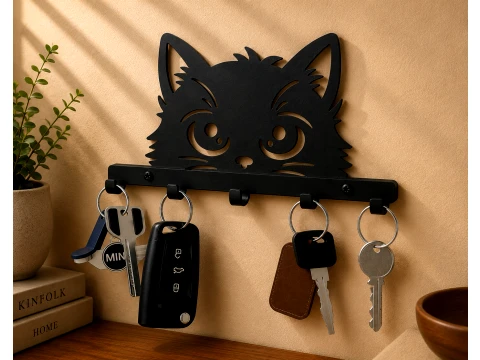 Whisker Watch Key Organizer 3D Print Model
