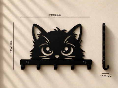 Whisker Watch Key Organizer 3D Print Model