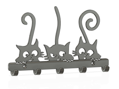 Meow Hooks 3D 프린트 모델