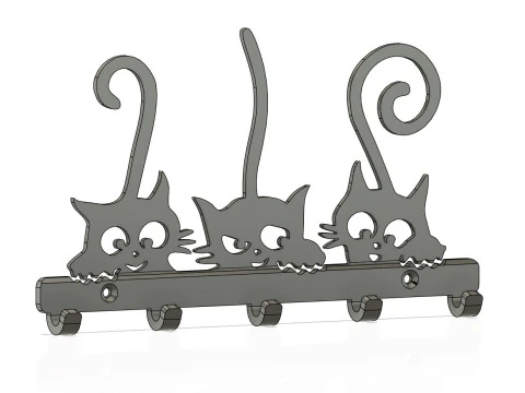 Meow Hooks 3D Print Model