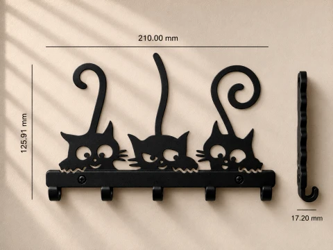 Meow Hooks 3D Print Model