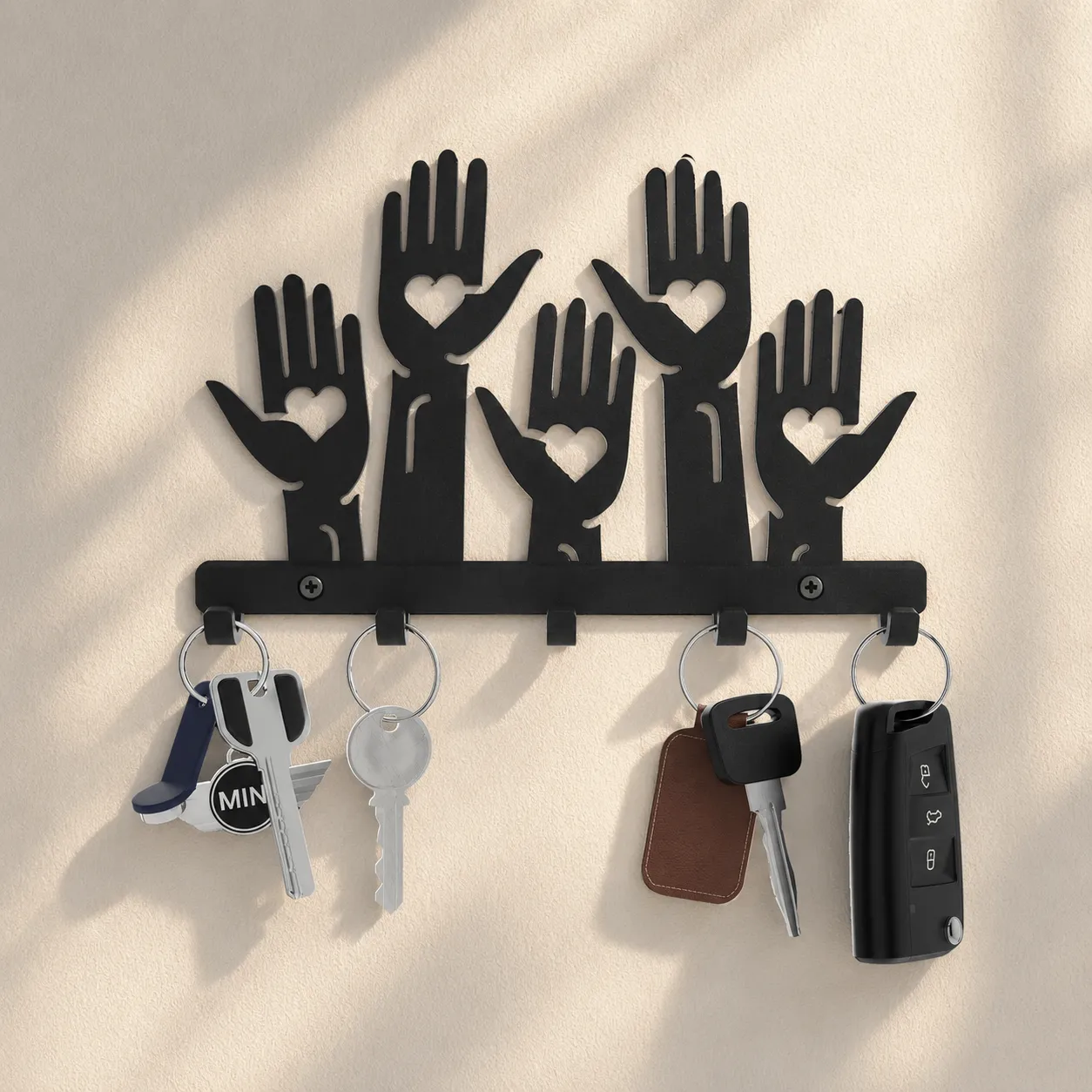 Helping Hands Key Holder 3D Print Model .c4d .max .obj .3ds .fbx .stl .blend 