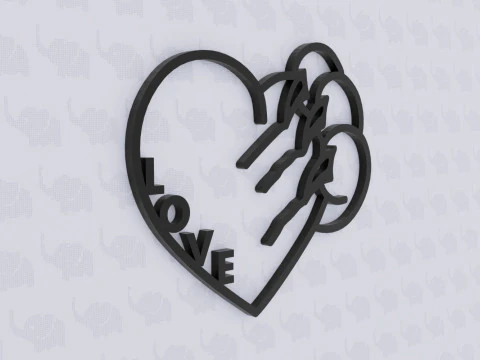 Scratched with Love 3D Print Model