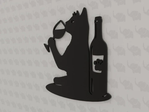 Whiskers and Wine 3D Print Model