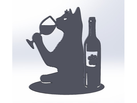 Whiskers and Wine 3D Print Model