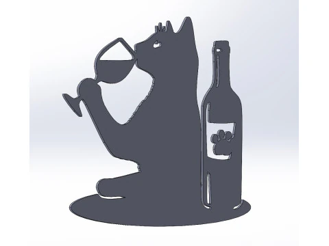 Whiskers and Wine 3D Print Model