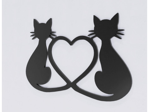 Heart-Tailed Cats 3D 프린트 모델