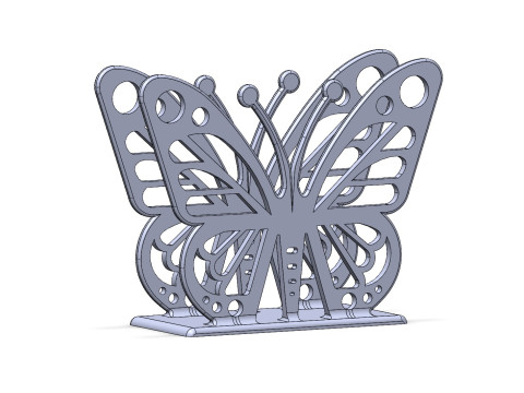 Butterfly Elegance Napkin Holder Model do druku 3D
