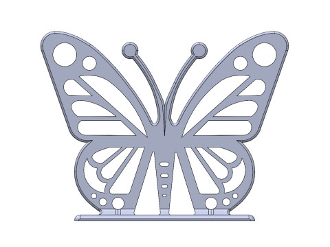 Butterfly Elegance Napkin Holder Model do druku 3D